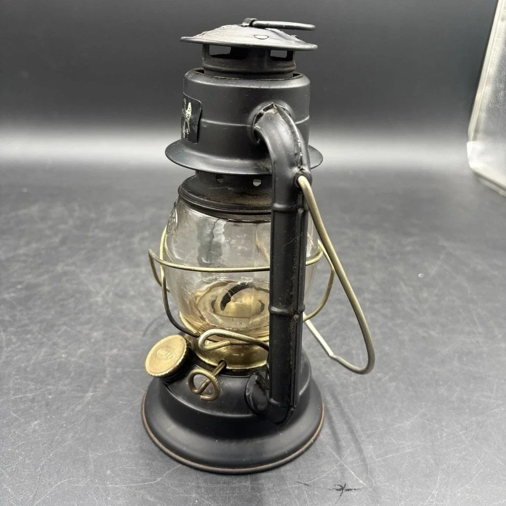 Vintage Dietz Kerosene Lantern Made in Hong Kong, Black & Gold, Good Condition